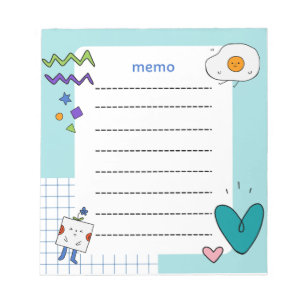 Niedlich Dreamy Pastel Doodle Memo Notizblock