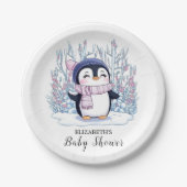 Niedlich Dreamy Pinguin Baby Dusche Pappteller (Vorderseite)