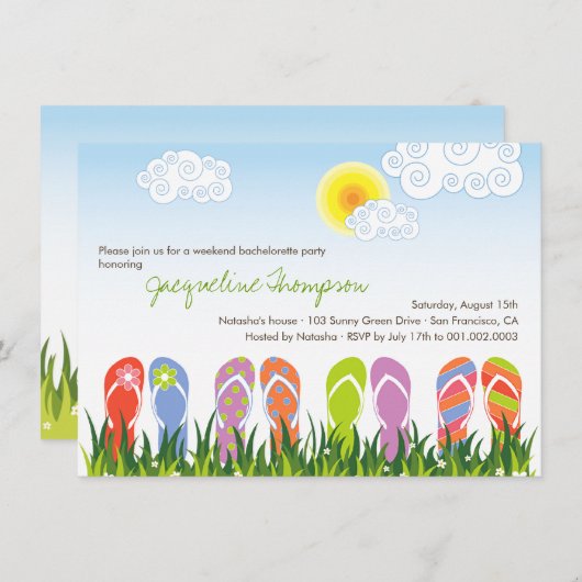 Niedlich drehen Sie Reinfall-Spaß im Einladung (Vorne/Hinten)