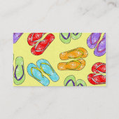 Niedlich drehen Sie Reinfall-Strand-Thema um Visitenkarte (Rückseite)