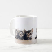 Niedlich drei Kätzchen Kaffeetasse (Vorderseite Links)