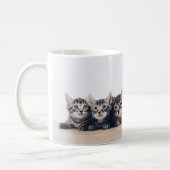 Niedlich drei Kätzchen Kaffeetasse (Links)