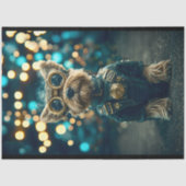 Niedlich Dressed Yorkshire Terrier Dog F8 Decoupag Seidenpapier (Vorderseite)