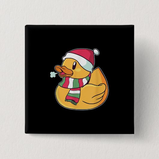 Niedlich Dub Duck Christmas Button (Vorderseite)