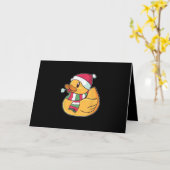 Niedlich Dub Duck Christmas Karte (Gelbe Blume)