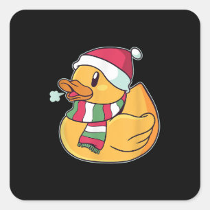 Niedlich Dub Duck Christmas Quadratischer Aufkleber