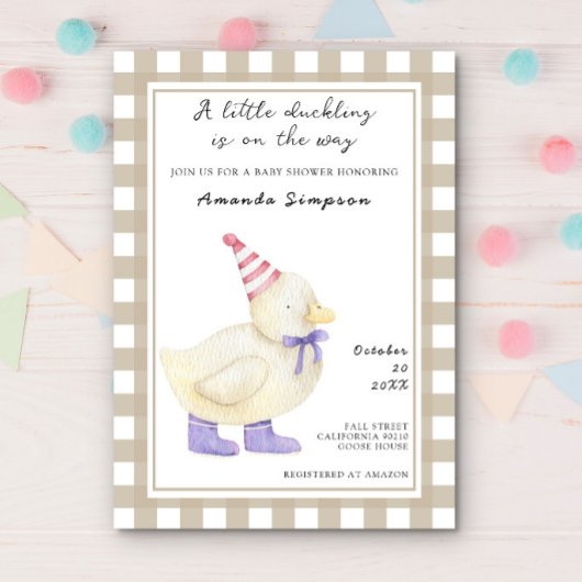 Niedlich Duck Baby Duck Einladung