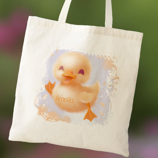Niedlich Duck Baby Name Pastel Duckling Tragetasche