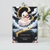 Niedlich Duck Birthday Dankeskarte (Stehend Vorderseite)