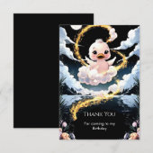 Niedlich Duck Birthday Dankeskarte (Vorne/Hinten)