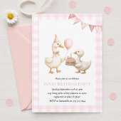 Niedlich Duck Birthday Party | Pink Gingham Farm T Einladung