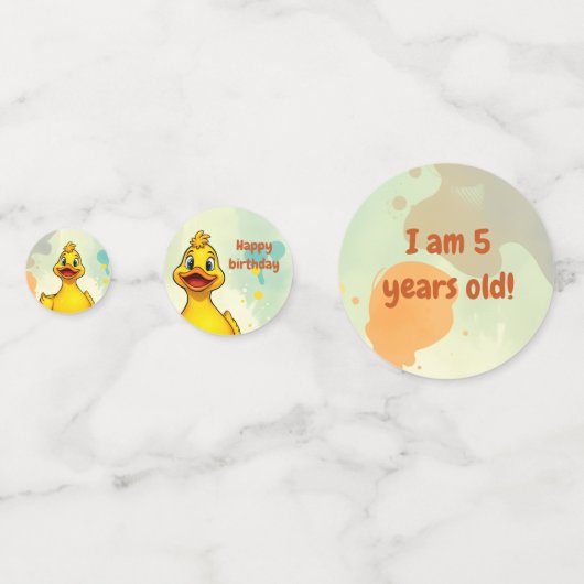 Niedlich Duck Birthday Party Table Confettcles Konfetti (Rückseiten)