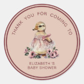 Niedlich Duck Danke, Stickers | Baby Shower Fevor (Vorderseite)