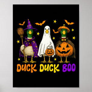 Niedlich Duck Duck Boo Funny Spooky Gänsehaut Hall Poster