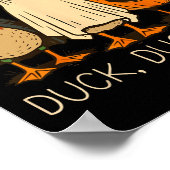 Niedlich Duck Duck Boo Funny Spooky Gänsehaut Hall Poster (Ecke)
