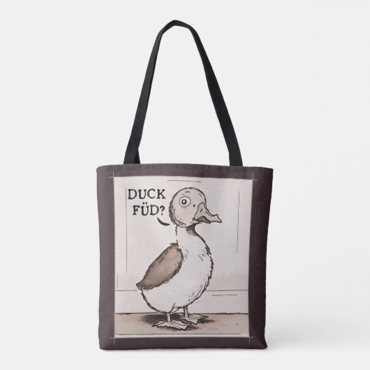 Niedlich Duck, Funny Duck Joke Tasche (Rückseite)