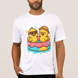 Niedlich Duck in Floatie - Funny Summer Vibes T -  T-Shirt