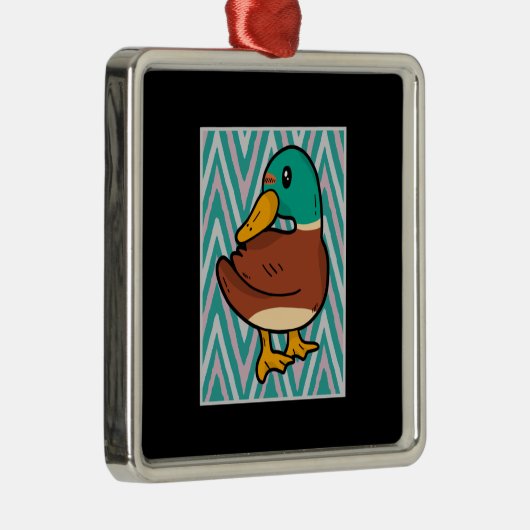 Niedlich Duck Ornament Aus Metall (Rechts)