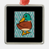 Niedlich Duck Ornament Aus Metall (Vorne)