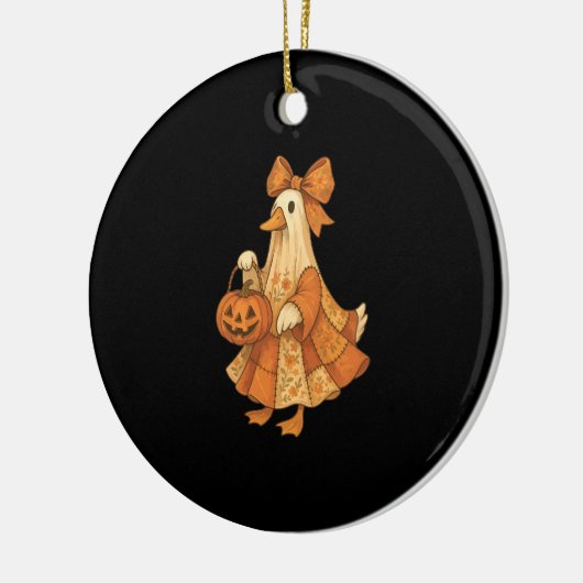 Niedlich Duck Patchwork Halloween-Party Keramik Ornament (Links)