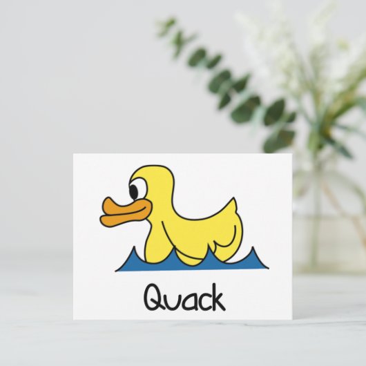 Niedlich Duck Postkarte (Stehend Vorderseite)