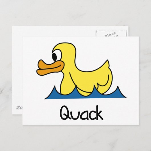Niedlich Duck Postkarte (Vorne/Hinten)