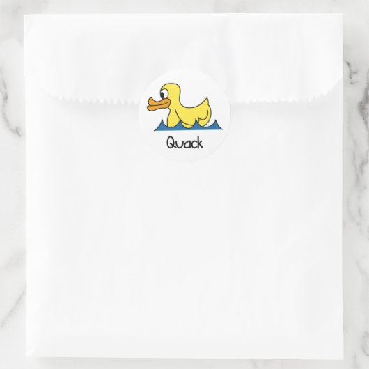 Niedlich Duck Runder Aufkleber (Tasche)