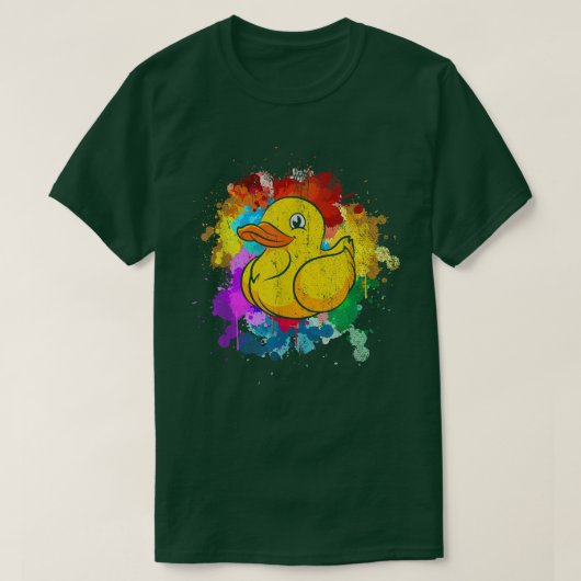 Niedlich Duckie Duckling Ducky Bath Tower Bunter R T-Shirt (Design vorne)