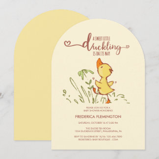 Niedlich Duckling Baby Dusche Einladung