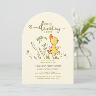 Niedlich Duckling Baby Dusche Einladung