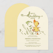 Niedlich Duckling Baby Dusche Einladung (Vorne/Hinten)