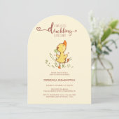 Niedlich Duckling Baby Dusche Einladung (Stehend Vorderseite)