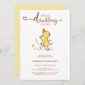 Niedlich Duckling Baby Dusche Einladung (Vorne/Hinten)