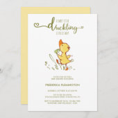 Niedlich Duckling Baby Dusche Einladung (Vorne/Hinten)