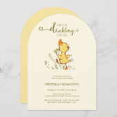 Niedlich Duckling Baby Dusche Einladung (Vorne/Hinten)
