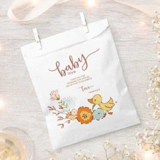 Niedlich Duckling Baby Dusche Geschenktütchen (Ausgeschnitten)