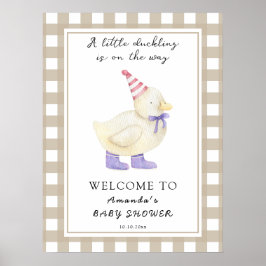 Niedlich Duckling Baby Dusche Poster