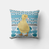 Niedlich Duckling Blue Semi Circle Geometric Kissen (Vorderseite)