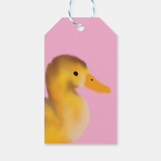 Niedlich Duckling-Gefallen Geschenkanhänger (Rückseite)