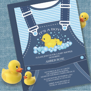 Niedlich Ducks Kinderdusche Einladung