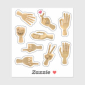 Niedlich Dummy Toy Hand Sticker Set (Blatt)