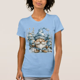 Niedlich Dusty Blue Gnome Weihnachten T-Shirt