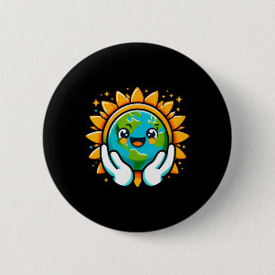 Niedlich Earth Day Kindermädchen Kinder Kinder glü Button