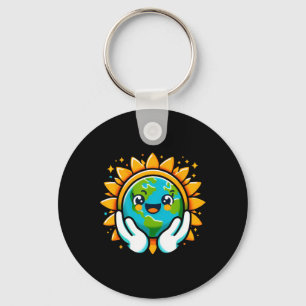 Niedlich Earth Day Kindermädchen Kinder Kinder glü Schlüsselanhänger