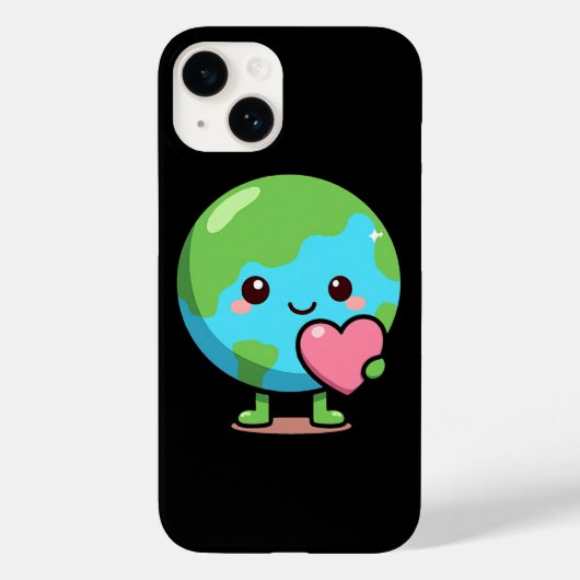 Niedlich Earth Liebe Case für iPhone 14 Kawaii Pla (Rückseite)