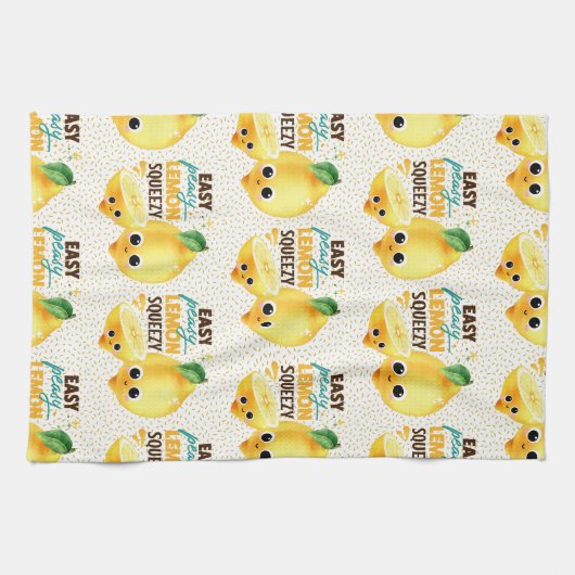 Niedlich Easy Peasy Lemon Squeezy Kitchen Handtüch Geschirrtuch (Horizontal)