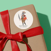 Niedlich Ecru Weihnachtsfeiertag Nutcracker Maus K Runder Aufkleber