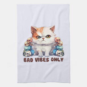 Niedlich Edgy Cat - nur schlechte Vibes Geschirrtuch