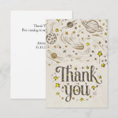 Niedlich Editable Galaxy Celestial Dankeskarte (Vorne/Hinten)