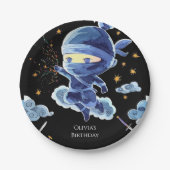 Niedlich Editable Ninja Birthday Pappteller (Vorderseite)